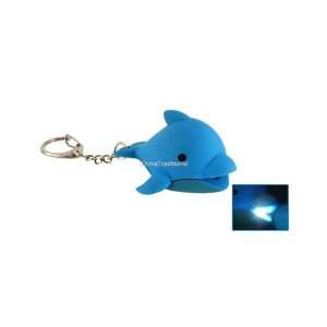  Mini Cute Dolphin LED Keychain with Funny Sound 