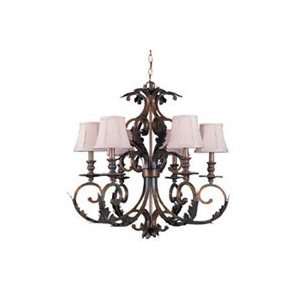  6906   Six Lamp Chandelier   Chandeliers