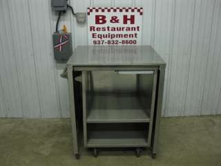27 x 25 Stainless Steel Mobile Cabinet w/ Pull Out Cutting Board 