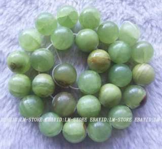 14mm Green Afghanistan Jade Round Beads 16   
