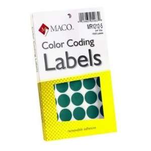  Maco Removable Color Coding Labels (MR1212 5) Office 