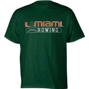 Miami Hurricanes Youth Green Rowing T Shirt