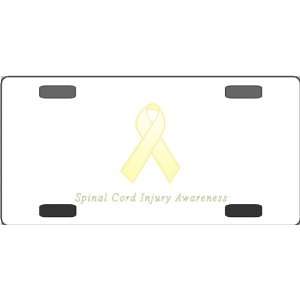 Spinal Cord Injury Awareness Ribbon Vanity License Plate