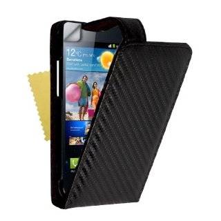 Black Carbon Fibre Leather Flip Case Cover With Magnetic Close For The 