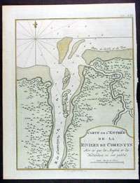1773 Bellin Antique Map Corentyne River Suriname S. Am.  
