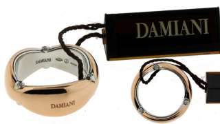 DAMIANI DIAMOND RING IN 18 KARAT WHITE & ROSE GOLD NEW IN BOX SIZE 7 