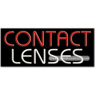 Contact Lenses Neon Sign (13H x 32L x 3D)  Grocery 