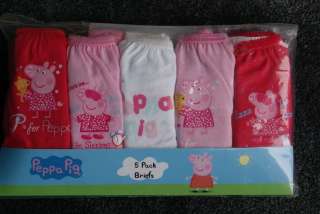 PEPPA PIG KNICKERS/BRIEFS 18 23 MTH 2 3 3 4 4 5 YEARS FIVE PACK NEW 