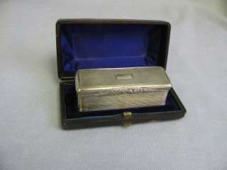 Ca.1821 Sterling Silver Elaborate Snuff Box in original presentation 