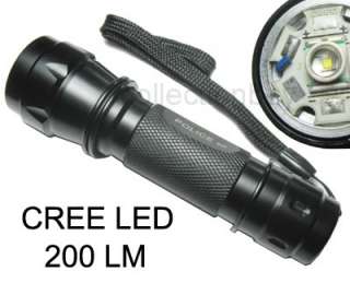 CREE Led Flashlight Torch 200 lumen LM Ultra Bright  