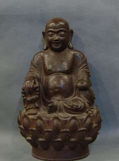 De Rare estatua de bronce china de Ming dinastía Happyness Buda 
