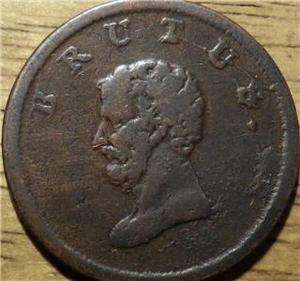 1800s Brutus 1/2 Penny Token   Very Nice LOOK . M41  
