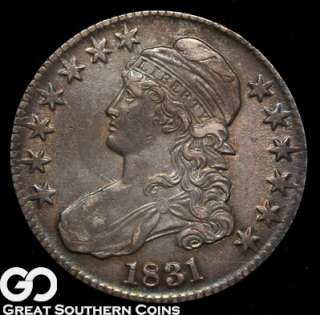 1831 Capped Bust Half Dollar CHOICE AU++ ** GREAT DATE  