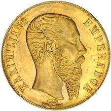 1865 MAXIMILIAN PESO MINI GOLD COIN SCRAP BULLION