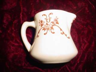 1922 Iroquois China restaurant ware individual creamer mint floral 