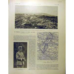  1916 Trench Italian Artillery Carso Aoste Map Ww1 War