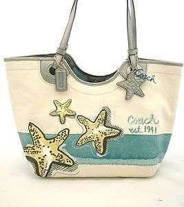   Beach Starfish Motif Tote Beach Diaper Bag #19212 MSRP $298  