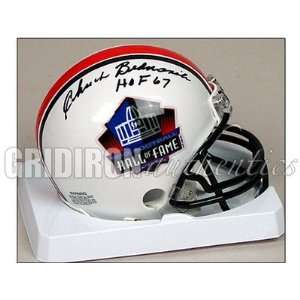  Signed Chuck Bednarik Mini Helmet   HOF