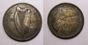 1935 Ireland Florin WL 57  