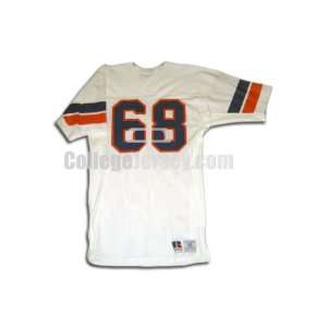  White No. 68 Game Used Boise State Russell Football Jersey 
