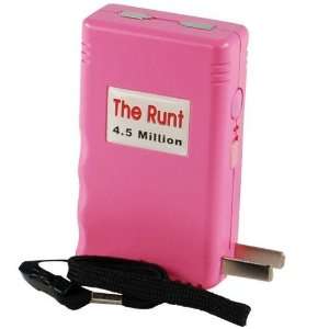  Pink Rechargeable Runt Stun Gun 4.5 Million Volts 