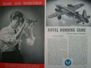   NAVAL Model Bomber Airplane BOMBING GAME 1943 DIY Article/Plans  