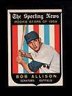 1959 TOPPS #116 BOB ALLISON SPORTING NEWS ROOKIE STAR E
