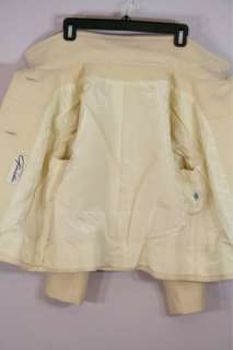 Vintage 1960s MOD Cream Wool GINALA Dress SUIT Jacket S  