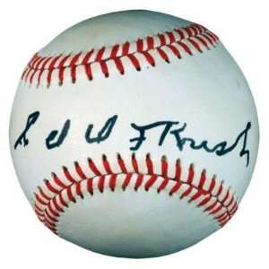  Edd Roush Autographed Baseball   Official NL HIGH GRADE 