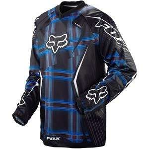  Fox Racing HC Plaid Jersey   Medium/Blue/Black Automotive