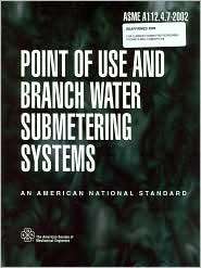 Point of use and Branch Water Submetering Systems, (0791827690), ASME 