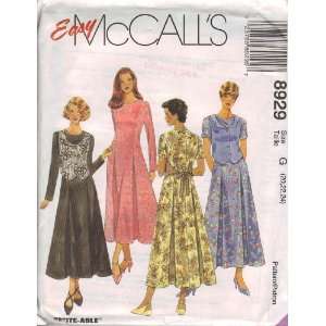  Misses Dress Easy McCall Pattern 8929 