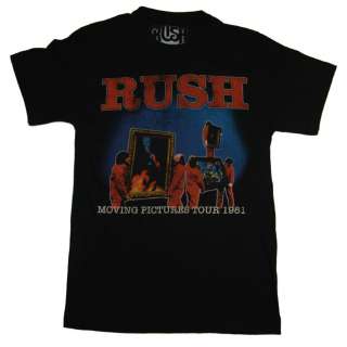 Rush Moving Pictures Album Vintage Style European Tour 1981 Band T 