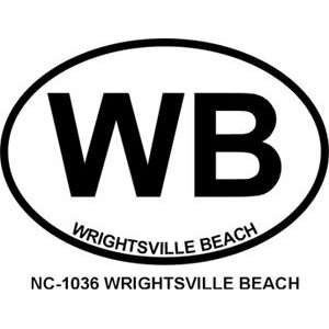  WRIGHTSVILLE BEACH Oval Bumper Sticker Automotive