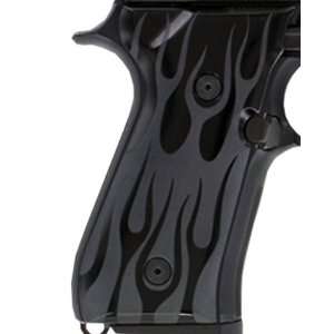  Hogue Beretta 92 Grips Flame Aluminum Black Sports 