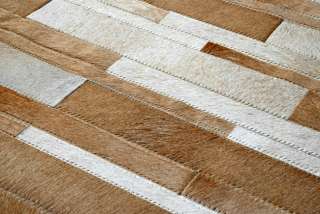 PATCHWORK COWHIDE RUG AREA CARPET COWSKIN LEATHER 217  
