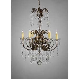 Wildwood Lamps 9359 Signature 6 Light Chandeliers in Iron With Crystal 