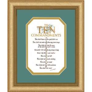  Ten Commandments Framed 10 X 12