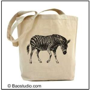    Zebra   Eco Friendly Tote Graphic Canvas Tote Bag 