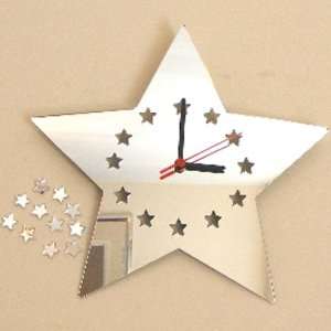  Star with Star Didgets Clock Mirror 30cm x 28cm (12 