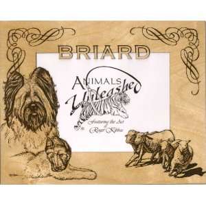  Briard Lazered Engraved Dog Photo Matte 8 X 10