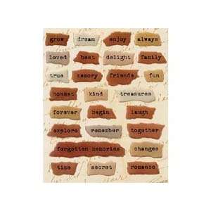 Company Lifes Journey Clearly Yours Domed Words 26 stickers torn 