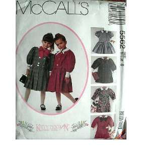 GIRLS DRESS & BELT SIZE 8 KITTY BENTON GOURMET SEWING BY MCCALLS #5562