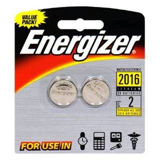 Energizer Watch/Electronic Batteries, 3 Volts, 2016, 2 batteries