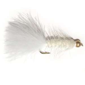  Bead Head Wooly Bugger Size 8; Color White Sports 