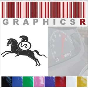   Decal Graphic   Hippolite Warrior Cavalry Horse Greek A73   Silver