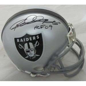  NEW Rod Woodson HOF 09 SIGNED Raiders Mini Helmet Sports 