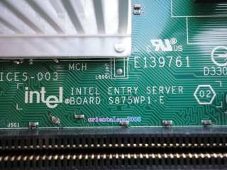 Intel S875WP1 E S875WP1LX RAID Server Board DHL 3 7DAY  