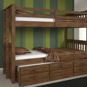  Woodcrest Riverton Chocolate Twin over Twin Bunk Bed + 2 