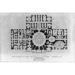  Supreme Court floor plan of basement story of Capitol 